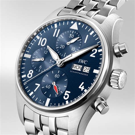 iwc pilots chronograph|iwc pilot chronograph 41mm blue.